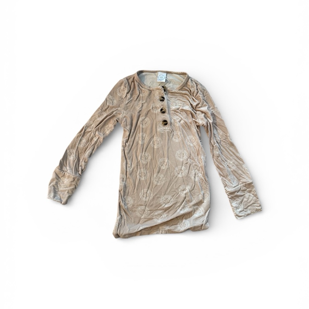 Lou Lou & Company Beige Long Sleeve Tee